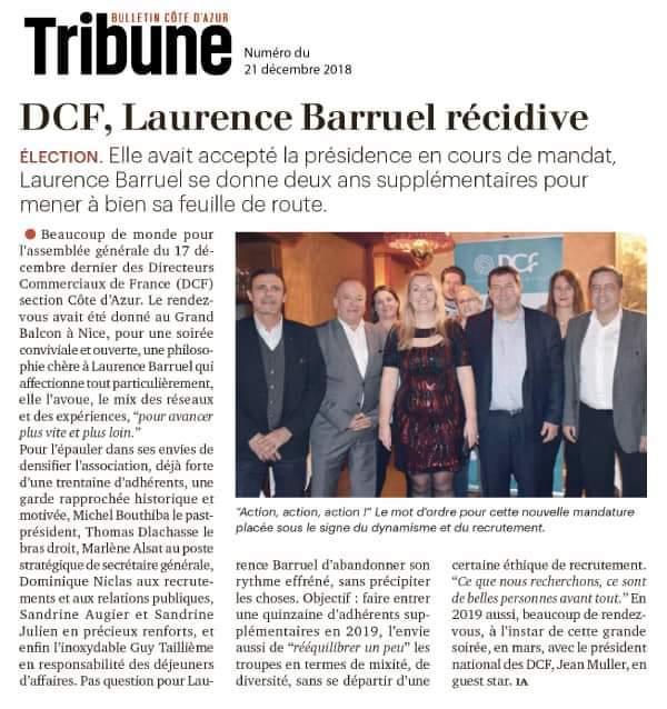 La Tribune Côte d’Azur : « DCF, Laurence Barruel récidive »
